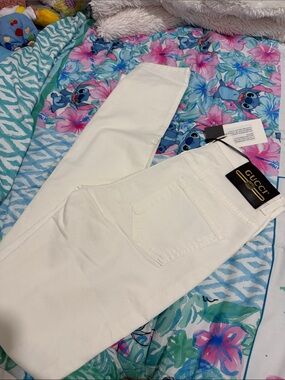 Gucci White Skinny Women’s Jeans with Signature Label size 26 stretchy